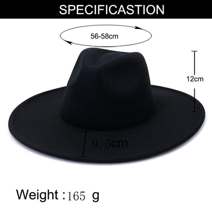 Black Fedora Red Bottom Hat