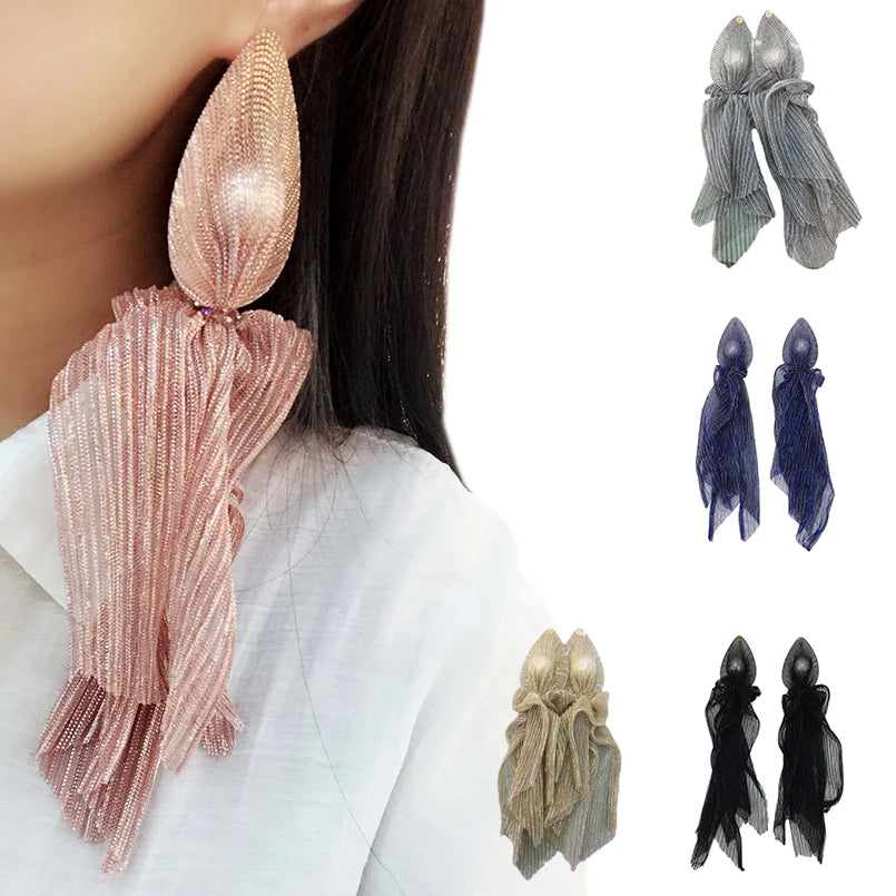 MANILAI Fashion Lace Long Earrings