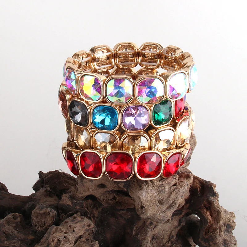 RH New Designer Fashion Women Armbander Summer Multicolor Crystal Bracelets For Women Jewelry Gift