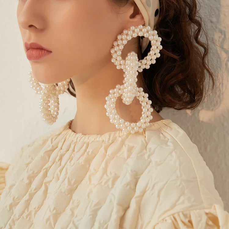 Exaggerated Baroque Pearl Earrings
