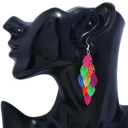 Vintage Hollow Colorful Drop Dangle Earrings