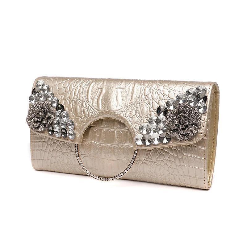 Elegant Genuine Leather Envelope Clutch