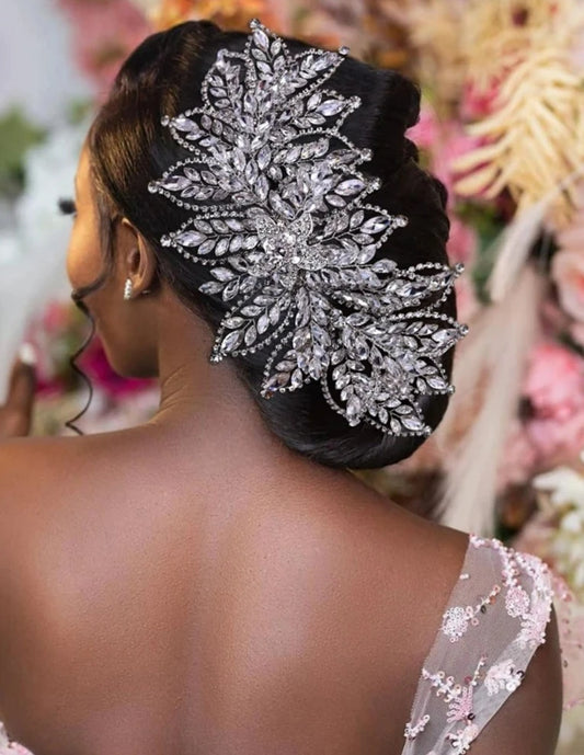 Flower Headband Rhinestone Tiara Luxurious Hair Accessories Crystal Headwear