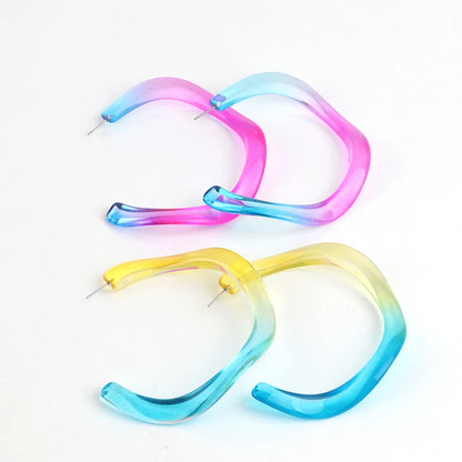 Colorful Acrylic Hoop Earrings