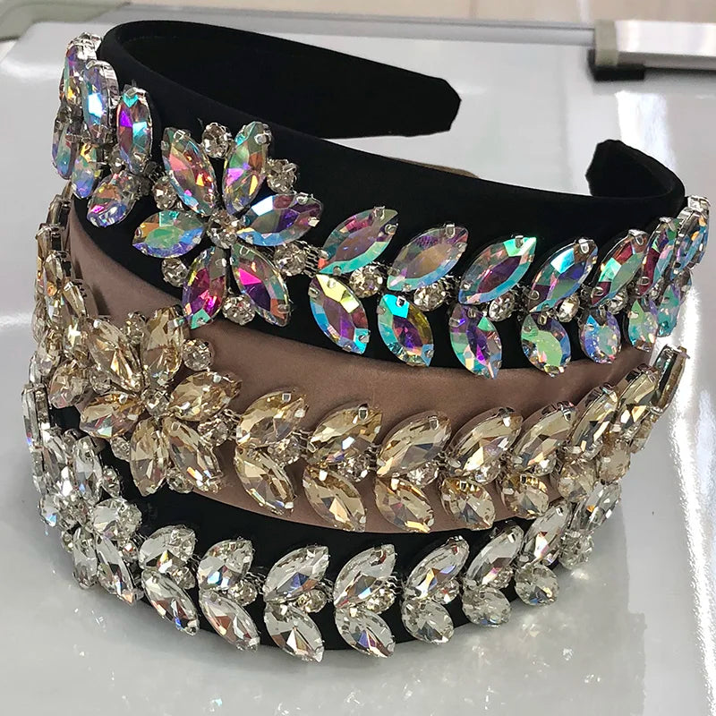 Colored Glass  RhineStone Hairband Headband