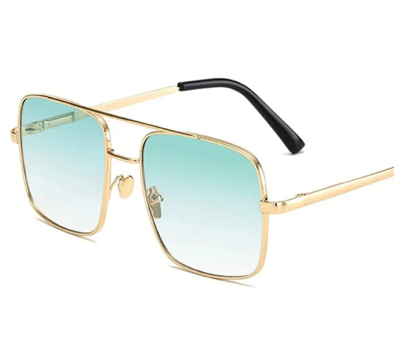 Double Beam Square Sunglasses Men UV400