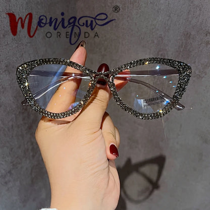 Sexy Cat Eye Anti Blue Light Glasses Women Luxury Designer Eyeglasses Frames