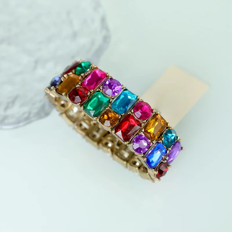 Metallic Colorful Shiny Wide Bracelet