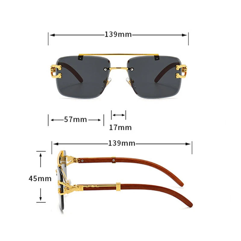 Men Retro Square Sunglasses