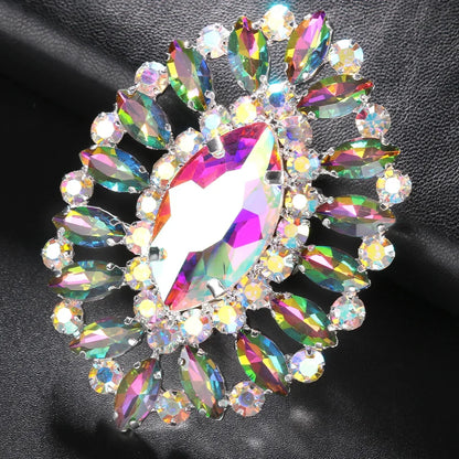 Colorful Crystal Rings Adjustable for Women Free Shipping Jewelry 2023 Large Drag Queen Rhinestone Exaggerate Ring Accessories
