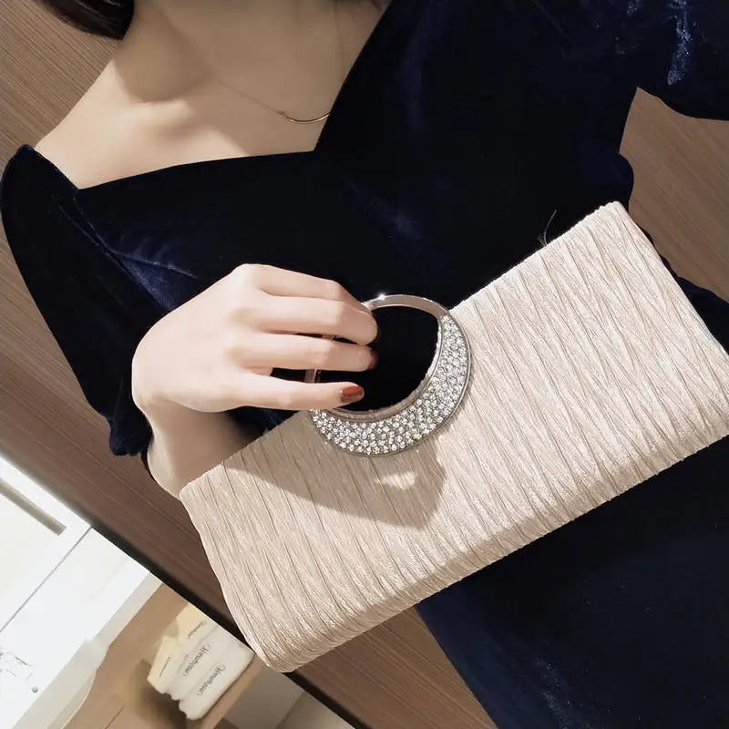 Crystal Handle Evening Clutch