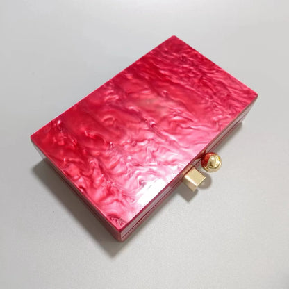 Red And Glitter Fashion Acrylic Clutch