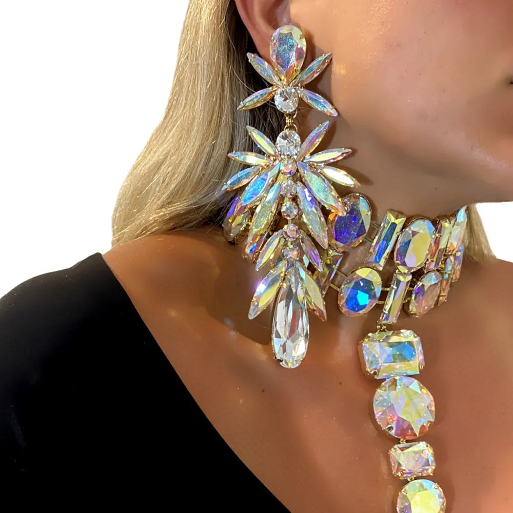 Luxury Rhinestone Drop Dangle Earrings