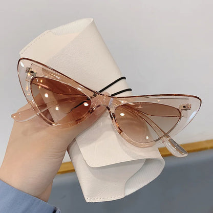 Fashion Vintage Cat Eye Sunglasses Women Luxury Brand Designer For Female Punk Sun Glasses Trending Sexy Ladies Shades UV400