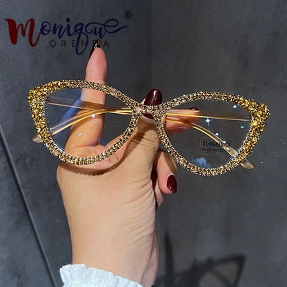 Sexy Cat Eye Anti Blue Light Glasses Women Luxury Designer Eyeglasses Frames