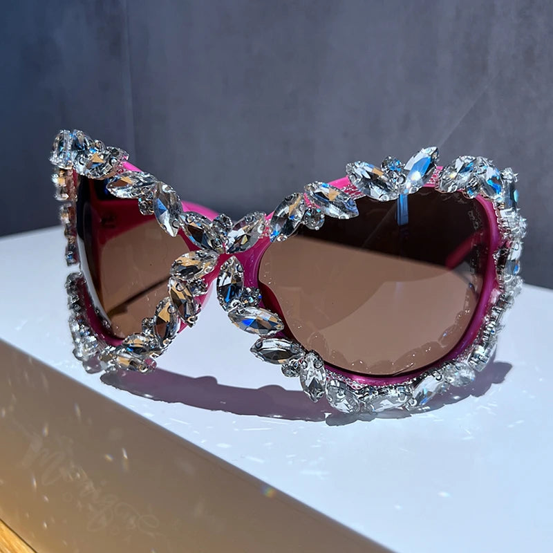 Diamond  Oversized Punk Sunglasses