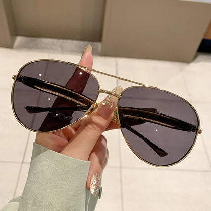Oval Oversized Sunglasses Women Trendy Vintage Luxury Fashion Glasses