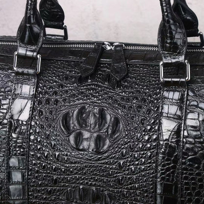 2023 Fashion Men's Alligator Crocodile Pattern Genuine Leather Travel Handbags Men Shoulder Bag Messenger Luggage Laptop Bags