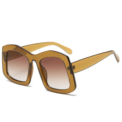 Retro Oversize Square Gradient Orange Sunglasses