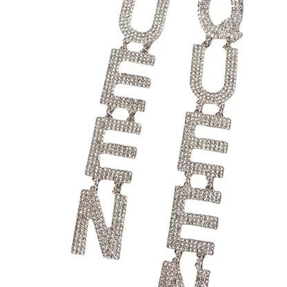 Exaggerated Queen Rhinestone Earrings
