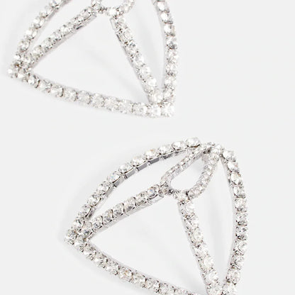 Rhinestone Triangle Dangle Earrings
