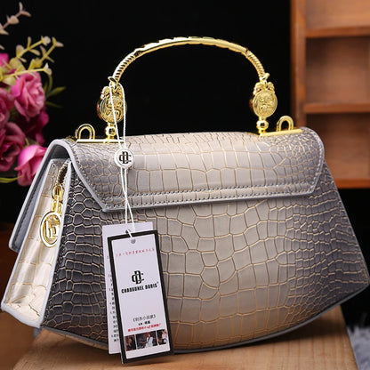 Genuine Leather Crocodile Shoulder Messenger Bag