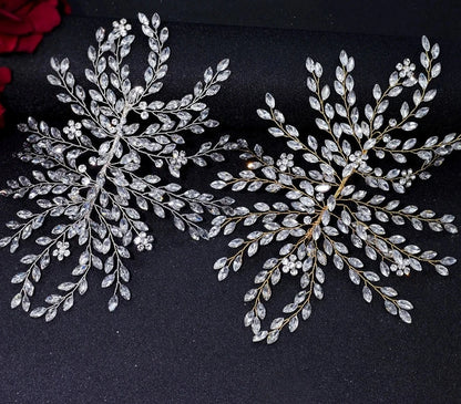 Silver Bridal Hair Piece Shinny Wedding Headband