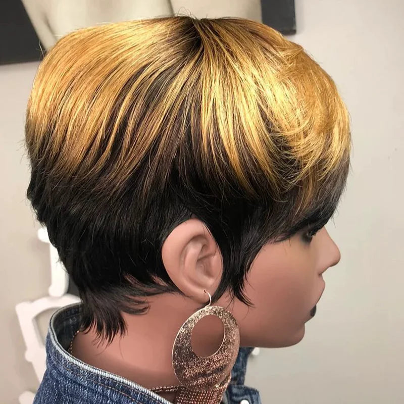 Ombre Color Pixie Cut Wig 1B/27