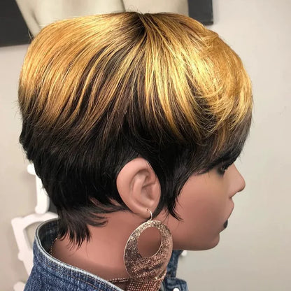 Ombre Color Pixie Cut Wig 1B/27