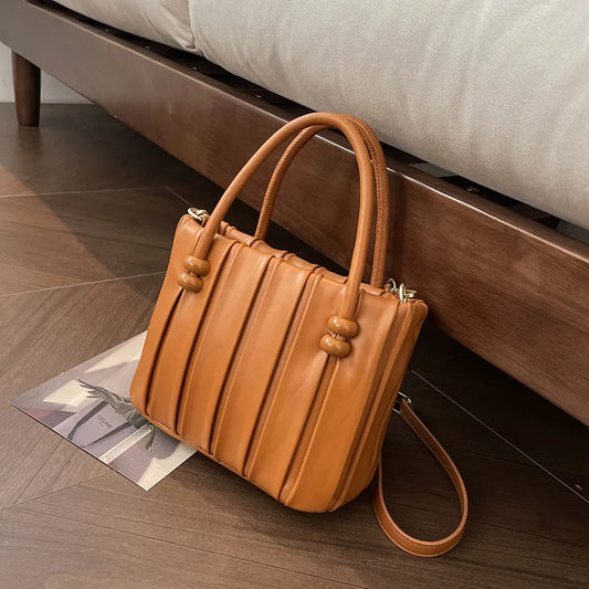Solid Color Famous Designer Brand Leather Handbags
