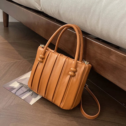 Solid Color Famous Designer Brand Leather Handbags