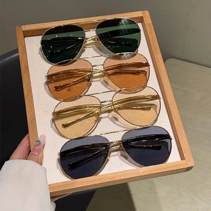 Oval Oversized Sunglasses Women Trendy Vintage Luxury Fashion Glasses