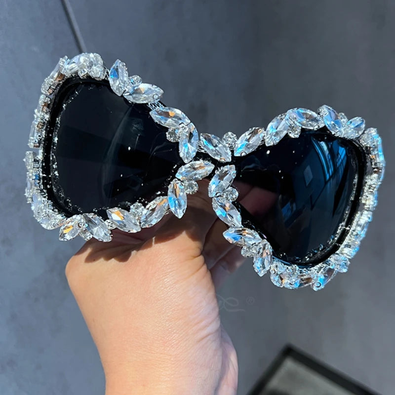 Diamond  Oversized Punk Sunglasses