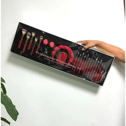 Professional 23pcs Glam Rhinestone Makeup Brush Set