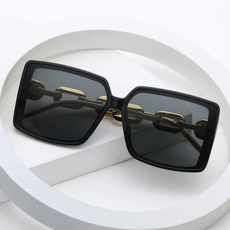 Rectangle Fashion Large Frame Sunglasses