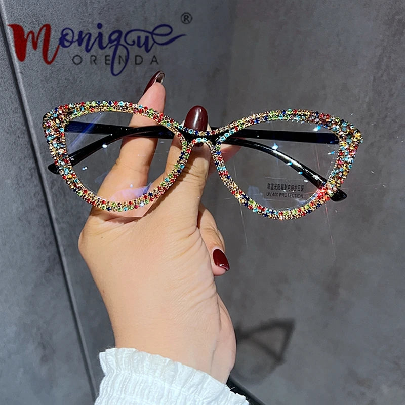 Sexy Cat Eye Anti Blue Light Glasses Women Luxury Designer Eyeglasses Frames