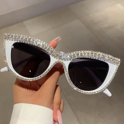 Vintage Cat Eye Sunglasses with Rhinestones