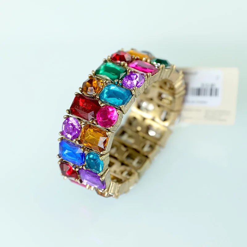 Metallic Colorful Shiny Wide Bracelet