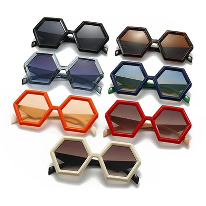 Retro Polygon Square Sunglasses