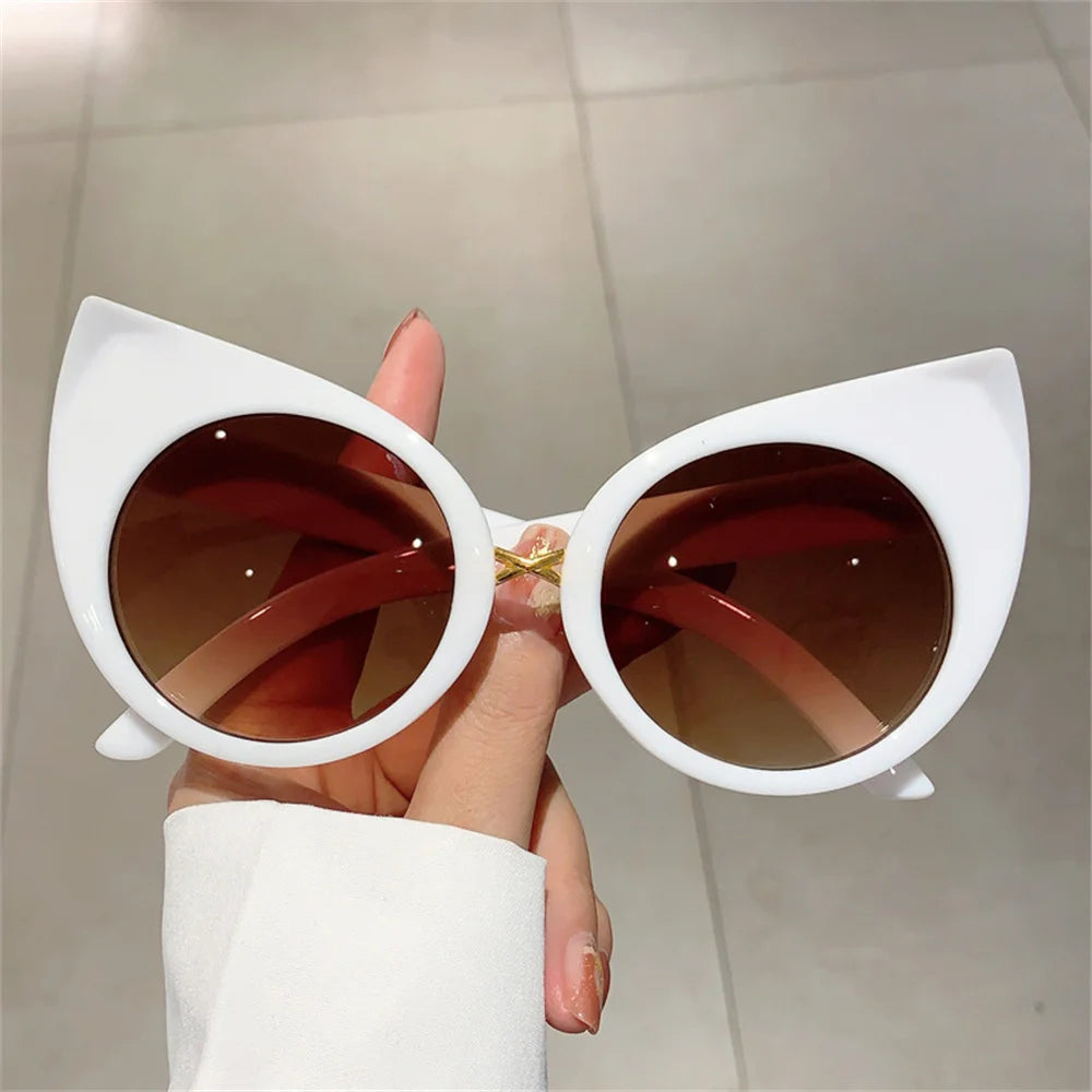 Fashion Vintage Cat Eye Sunglasses Women Luxury Brand Designer Black Glasses Sun Glasses For Female UV400 Eyewear Shades