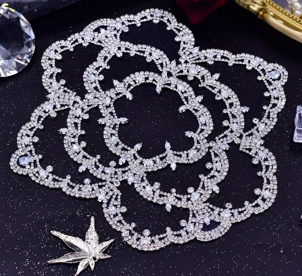 Rhinestone Bridal Headband & Shape Headdress