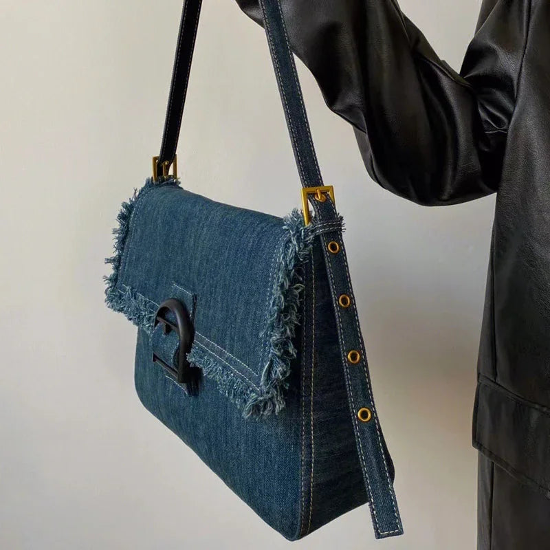 Denim Vintage Messenger Bag