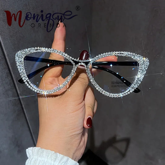 Sexy Cat Eye Anti Blue Light Glasses Women Luxury Designer Eyeglasses Frames