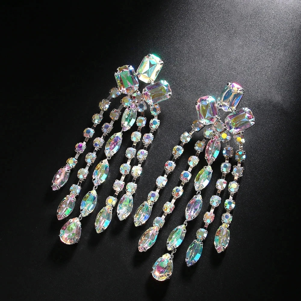 Crystal Tassel Earrings