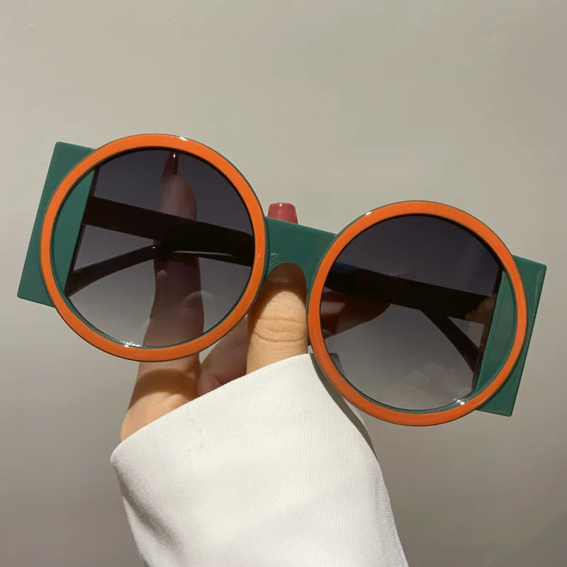 Men & Women Round Double Color Sunglasses