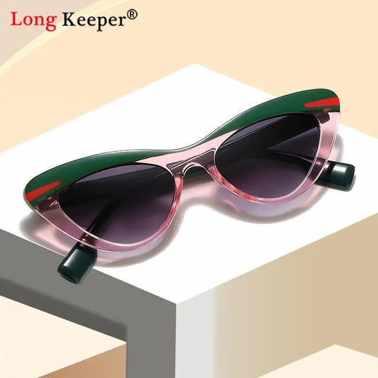 Cat Eye Sunglasses for Women Men Vintage Color Block Sun Glasses Brand Designer Uv400 Retro Shades Fashion Outdoor Oculos De Sol
