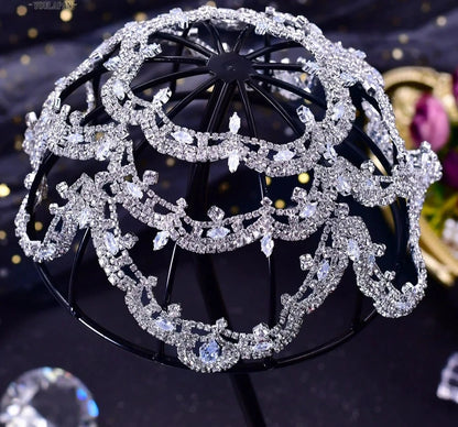 Rhinestone Bridal Headband & Shape Headdress