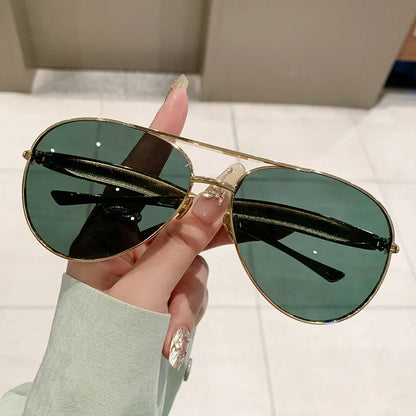 Oval Oversized Sunglasses Women Trendy Vintage Luxury Fashion Glasses
