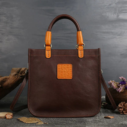 Genuine Leather Luxury Vintage Handbag