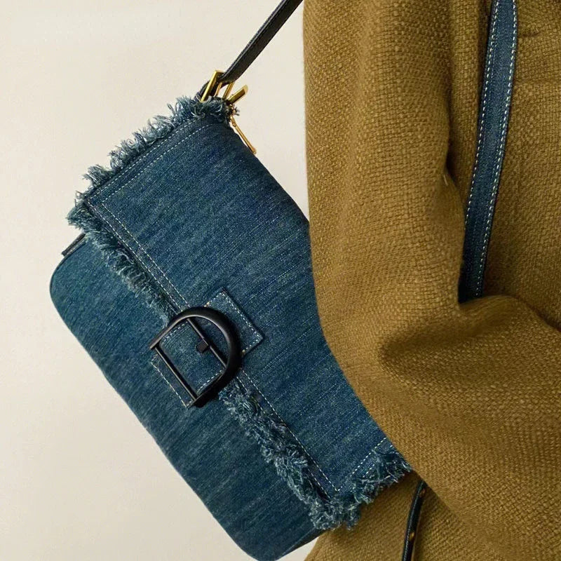 Denim Vintage Messenger Bag